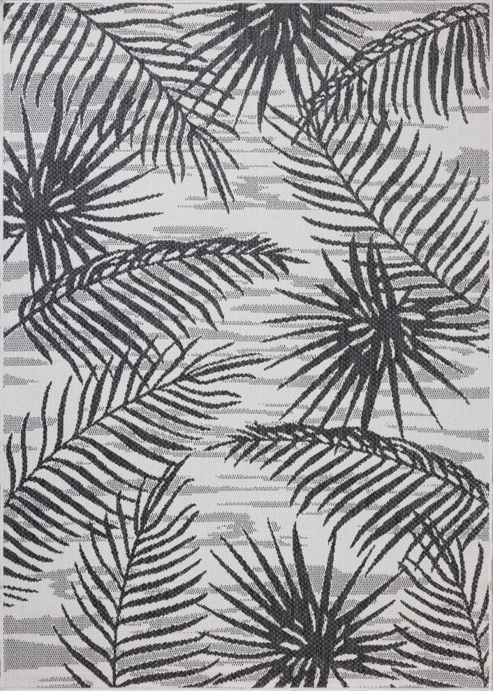 Loloi Easton Ivory / Onyx 5'-3" x 7'-6" Area Rug