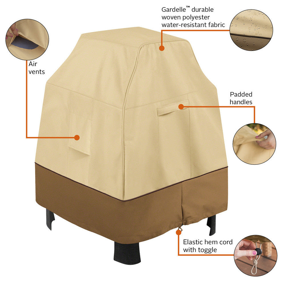 Veranda Outdoor Fire Place Cover-Durable, Water Resistant Outdoor Cover, X-Tall