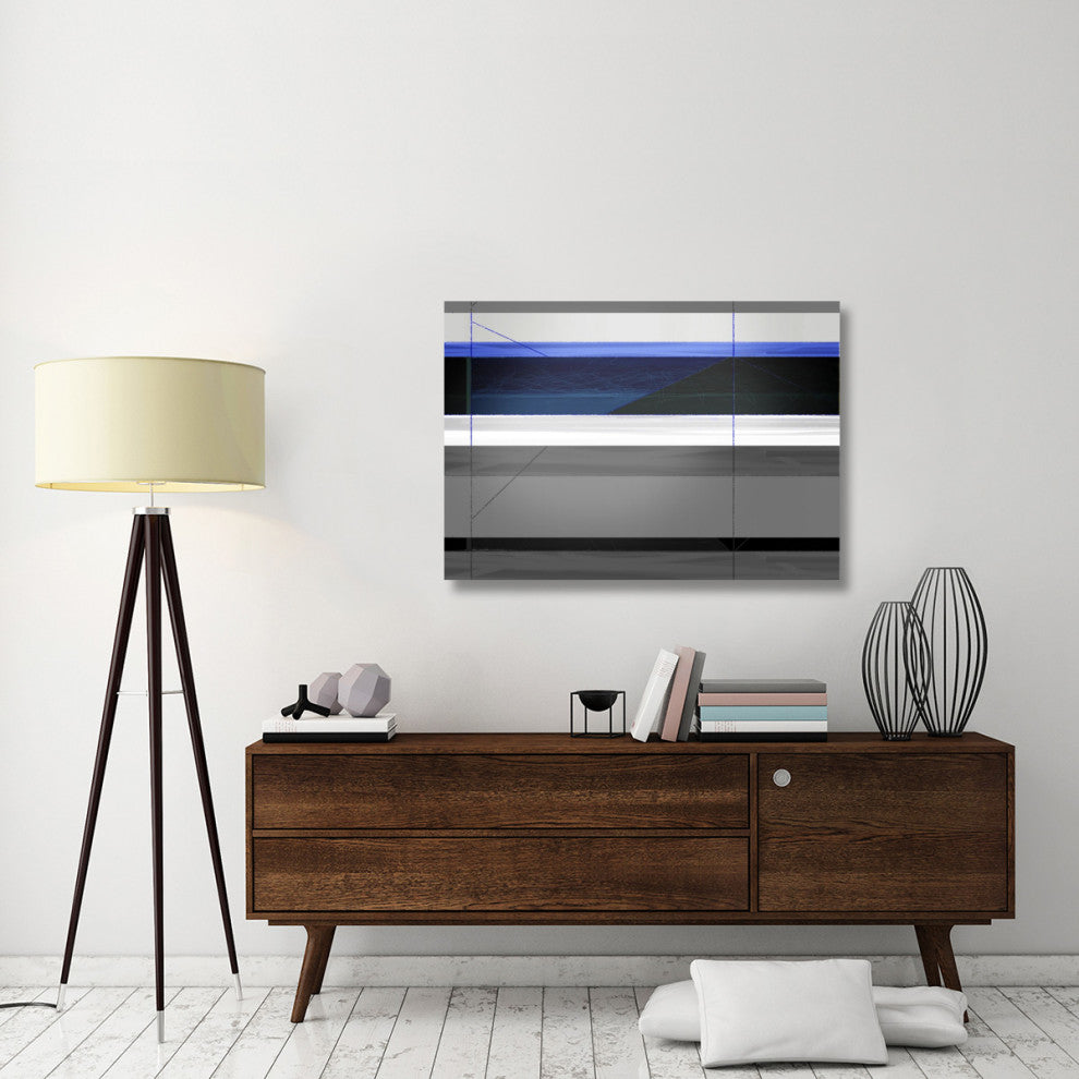 "Abstract Grey And Blue" Fine Art Print