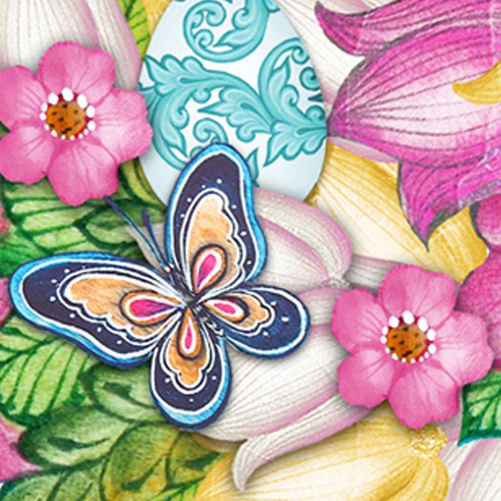 Flowers Spring Wreath Door Hanger