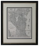 Vintage Seattle, Washington Map, Framed Original Seattle Map- Authentic 1940s