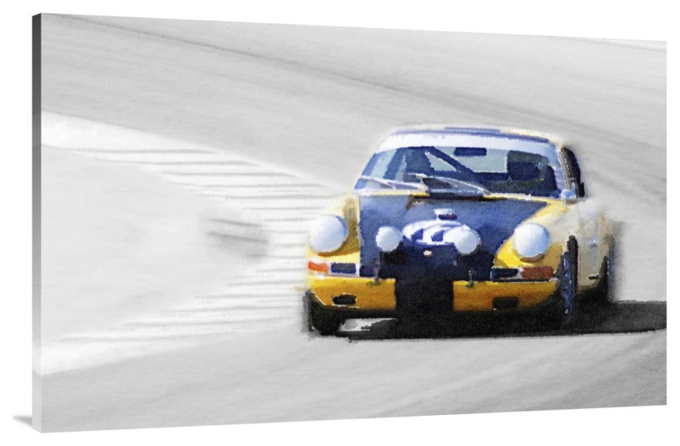 "Porsche 911 on Race Track Watercolor" Fine Art Print
