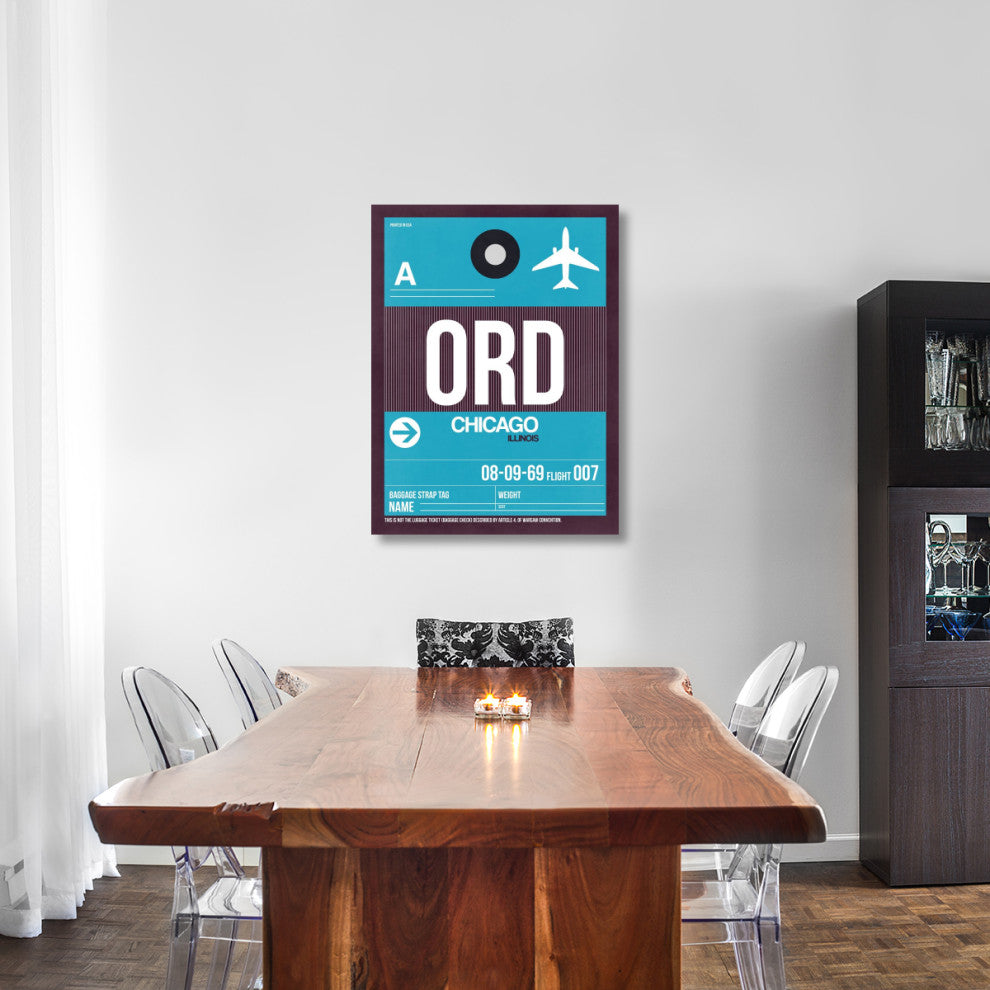 "ORD Chicago Luggage Tag 1" Fine Art Print