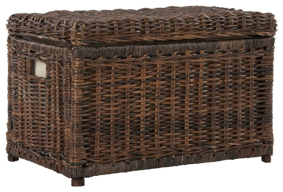 happimess Elijah 30" Wicker Storage Trunk, Brown
