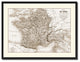 France Vintage Sepia Map Canvas Print, 28"x37"