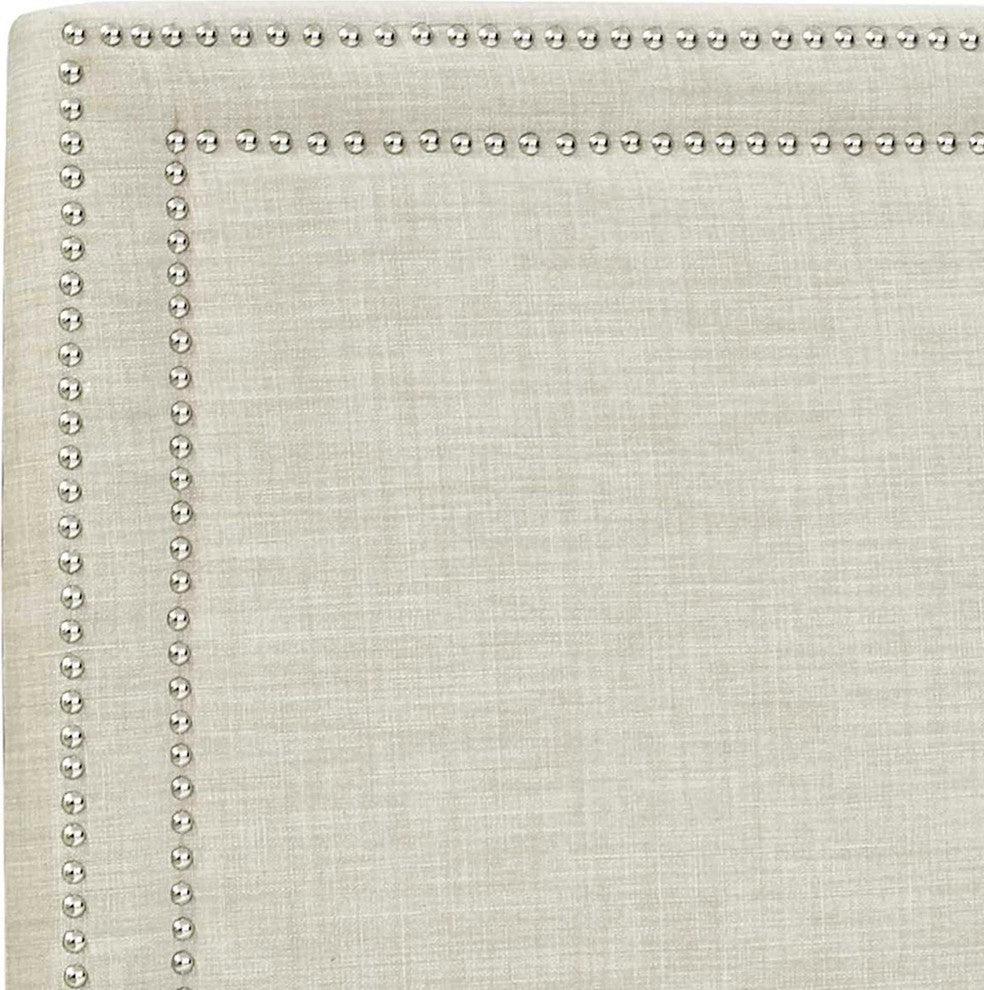 Picket House Furnishings Emery Upholstered Platform Bed, Natural, Queen