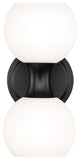 Z-LITE 2-Light Wall Sconce, Matte Black