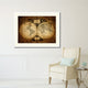 World Old Map Print On Canvas With Picture Frame Art Collection 16" X 21"