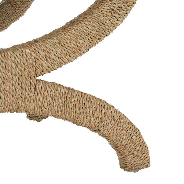 Safavieh Aikan Woven Sea Grass Ottoman Natural / Beige