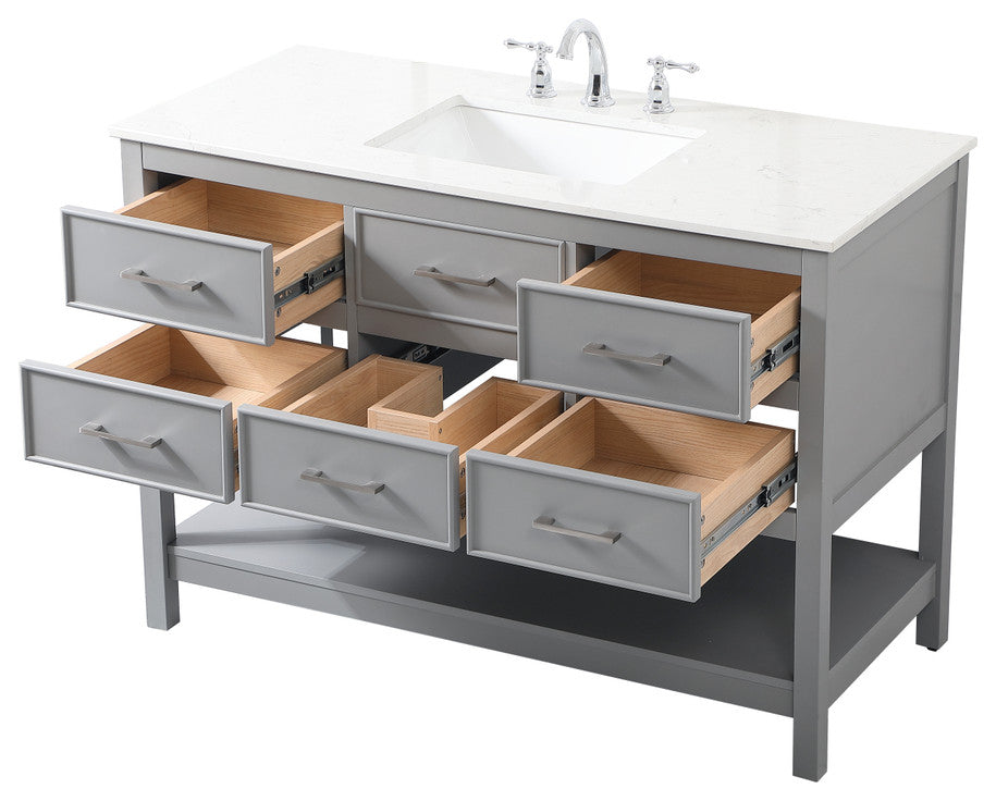 Home Living 48" Single Bathroom Vanity, Gray