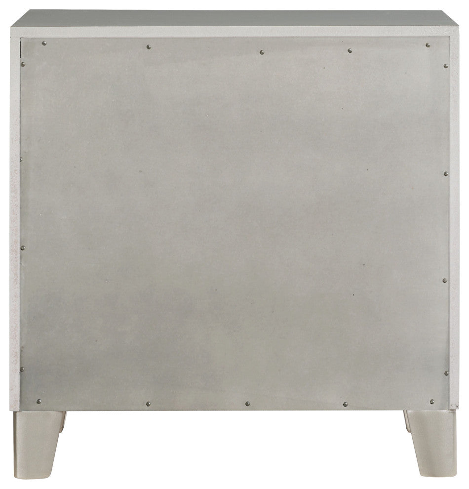 ACME Sliverfluff Nightstand, Mirrored and Champagne