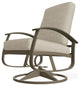 Belle Isle Cushion Outdoor Swivel Rocker, Grasscloth Dune/Beachwood