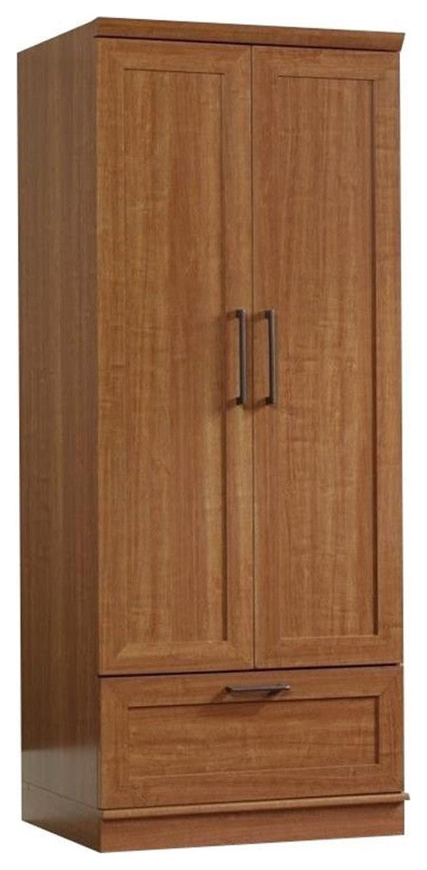 Sauder HomePlus Engineered Wood Wardrobe Armoire in Sienna Oak Finish