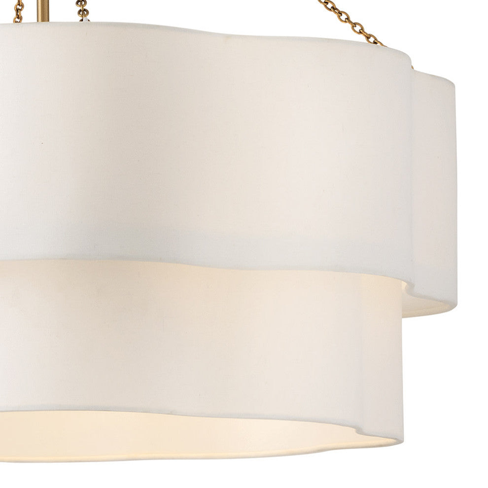Hinkley Gwen Medium Drum Chandelier, Lacquered Brass