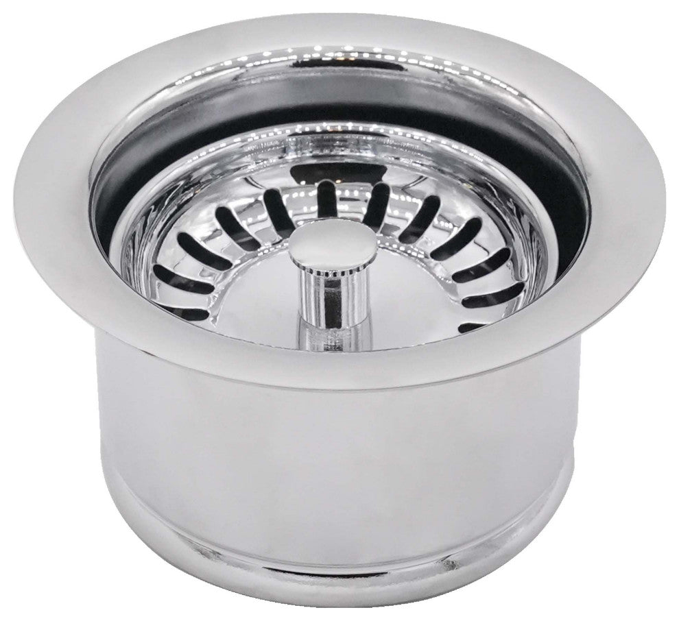 Insinkerator Style Extra-Deep Disposal Flange And Strainer, Polished Chrome