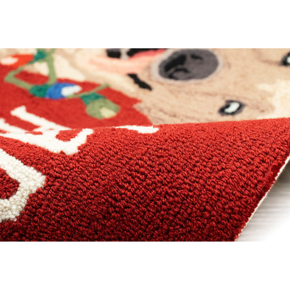 Frontporch Happy Holidays Indoor/Outdoor Rug Red 2'6x4'