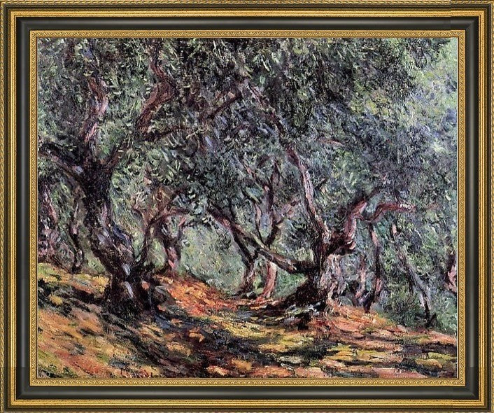 Claude Oscar Monet Olive Trees in BordigheraFramed Premium Canvas Print, 20"x25"