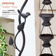 41" Tall Indoor/Outdoor Metal Hanging 7-Cup Tiered Floor Water Fountain, Bronze