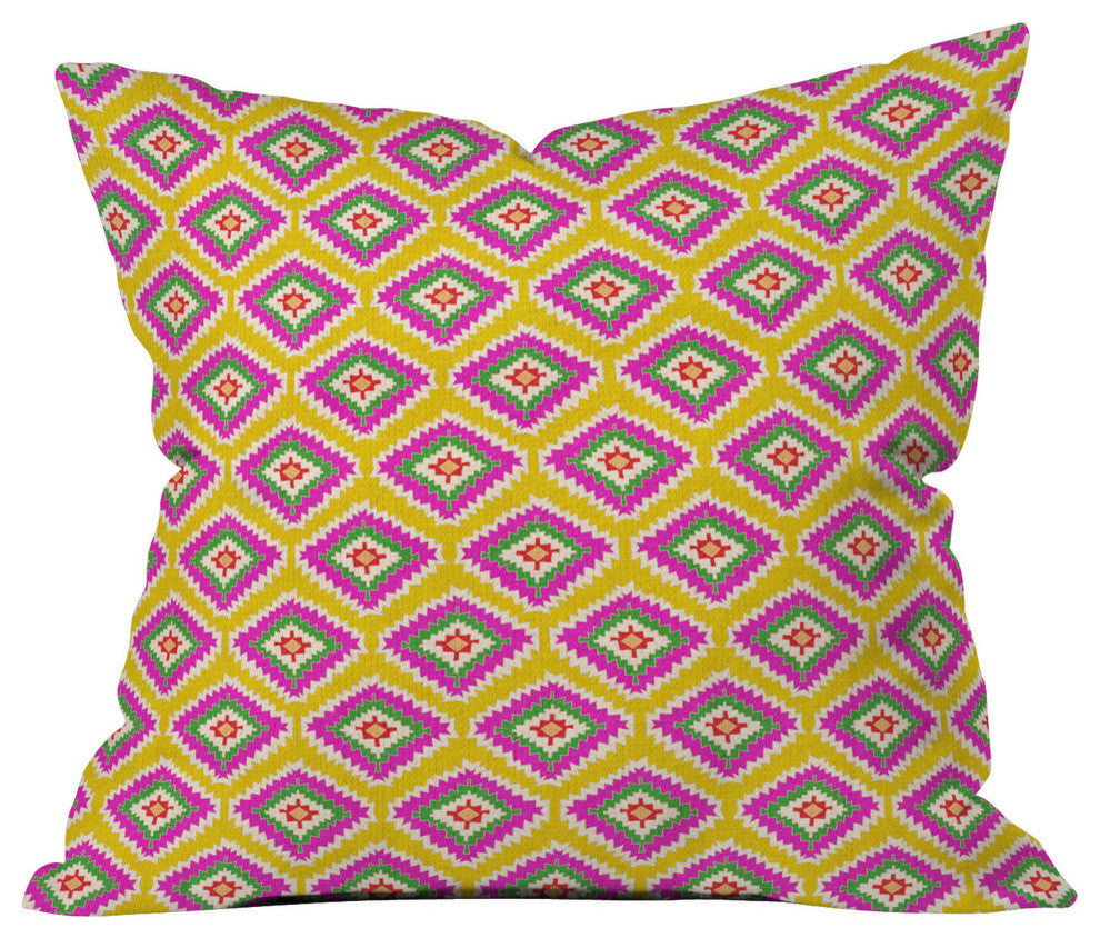 Bianca Green Aztec Fiber 3 Outdoor Throw Pillow