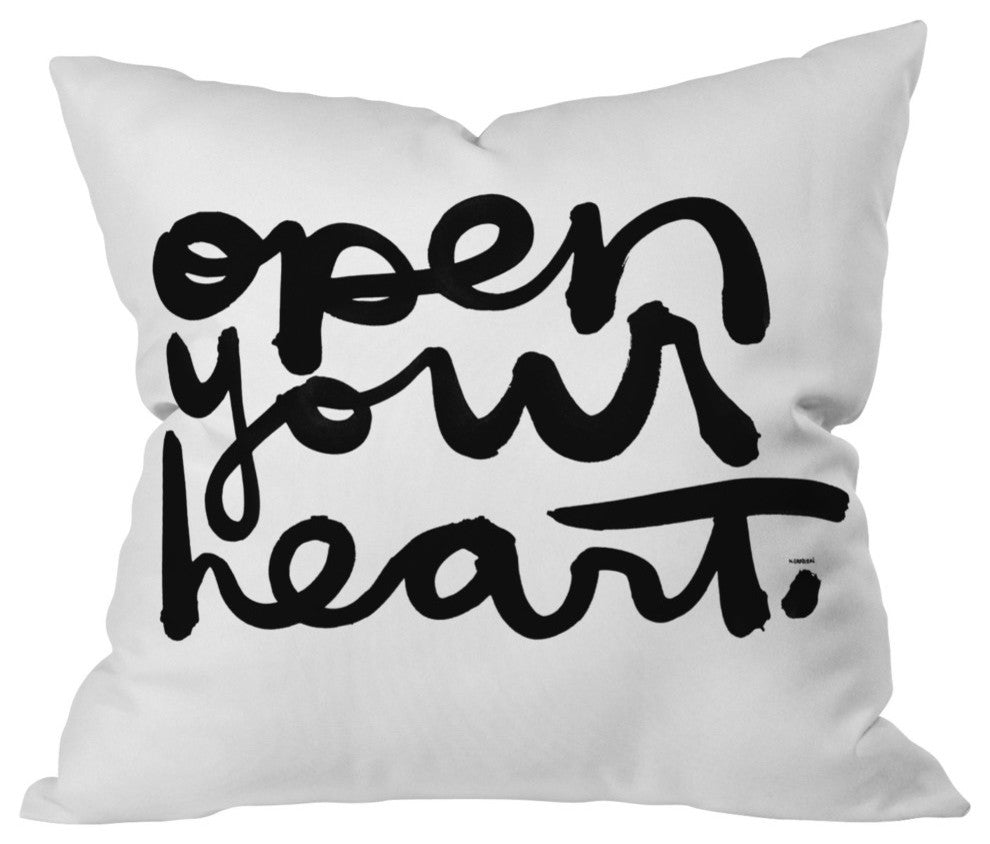 Deny Designs Kal Barteski Open Your Heart Outdoor Throw Pillow