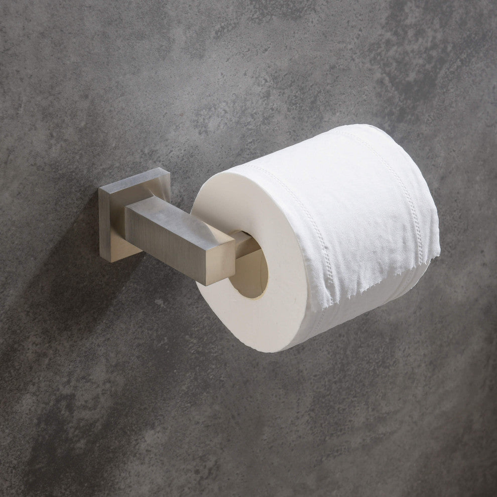 Cube 2-Piece Bathroom Hardware Set, Brushed Nickel
