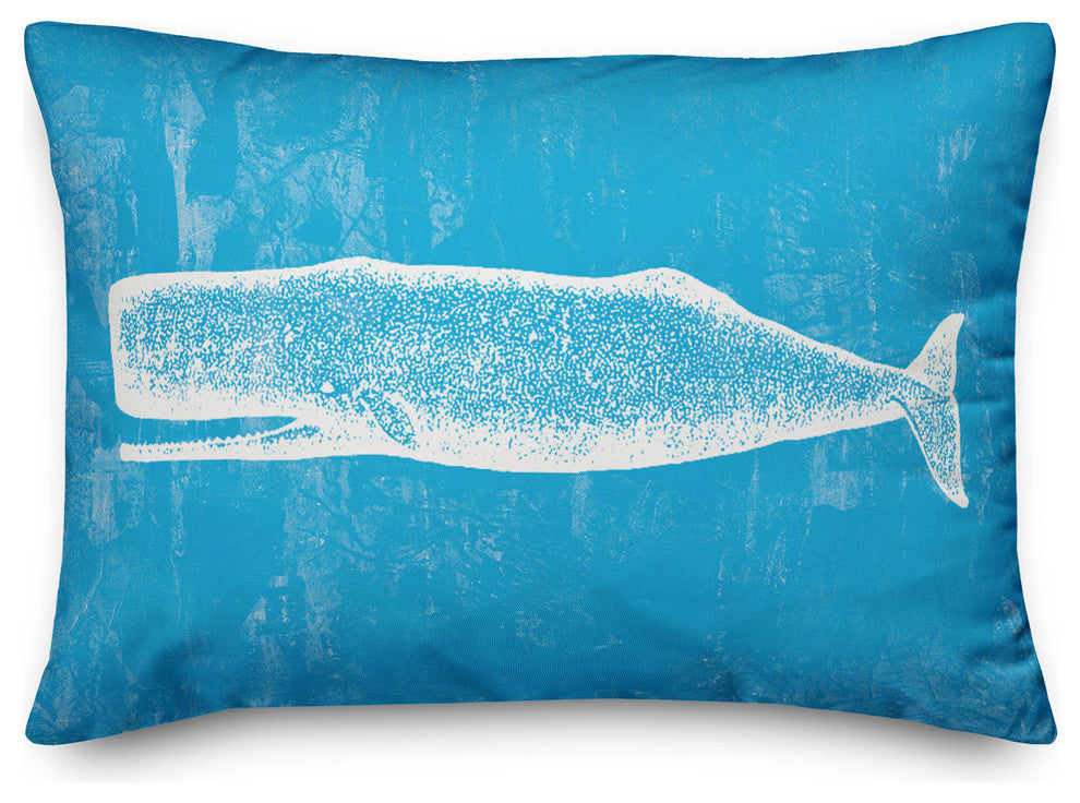 Blue Whale 14x20 Throw Pillow