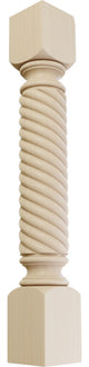 Hamilton Rope Cabinet Column (Top Block: 6", Bottom Block: 7"), Rubberwood