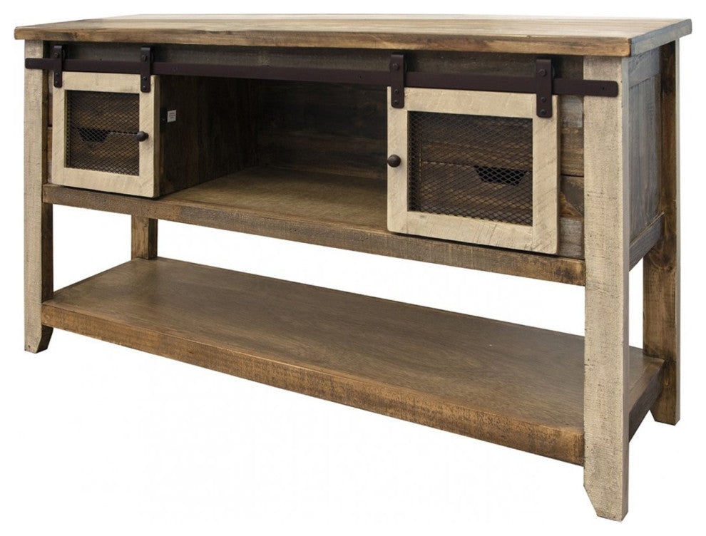 Crafters and Weavers Bayshore Sliding Door 4 Drawer Console Table