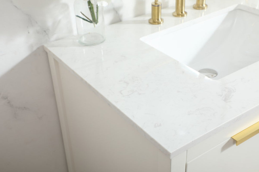 Louie 36" Single Bathroom Vanity, White