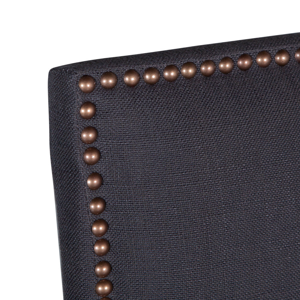 Dani High Back Formal Dining Chair, Charcoal, Set of 2