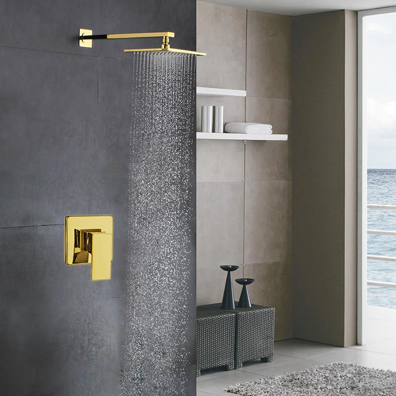 Marsala Luxury Gold Wall Mounted Rainfall Shower Set