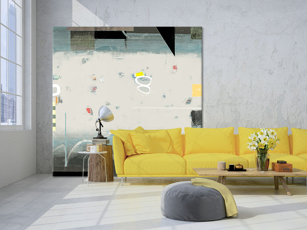 "Silver Beach A" Fine Art Canvas Print, 72"x72"