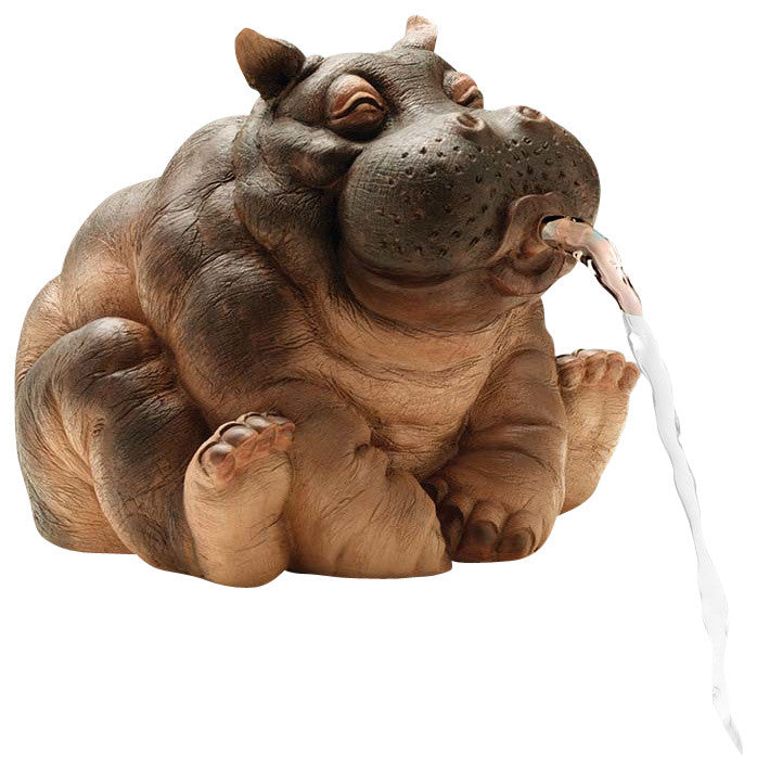 Hanna the Hippo Spitter Piped Statue