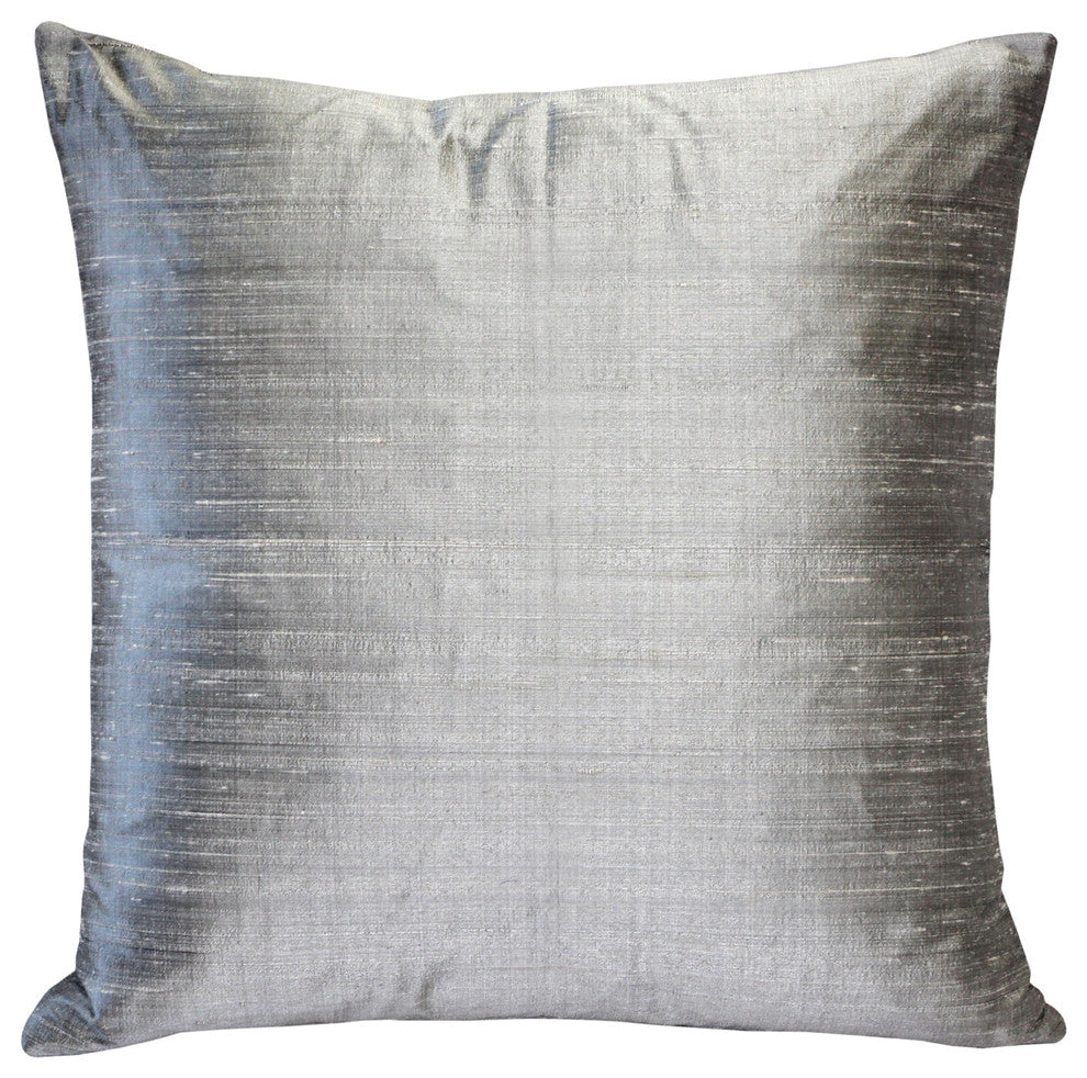 Pillow Decor Sankara Silk Throw Pillows 20"x20", Silver