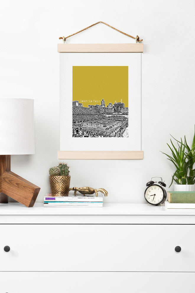 Deny Designs Bird Ave Georgia Tech Yellow Art Print