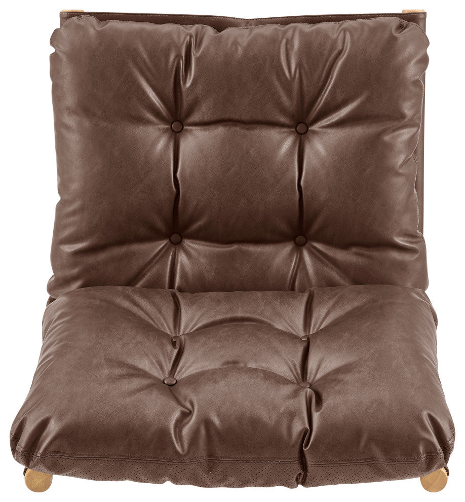 Oswald Tufted Accent Chair, Casa Brown