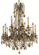 Elegant Rosalia Fixture, Antique Bronze Finish With Spectra Swarovski Crystal
