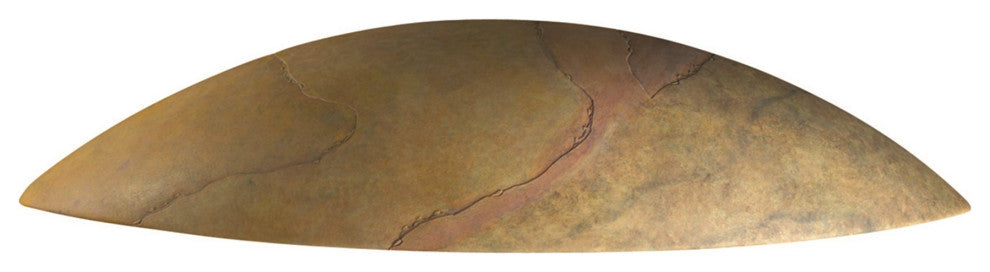 Ambiance Outdoor Ceramic Sliver Downlight Wall Sconce, Harvest Yellow Slate, E26