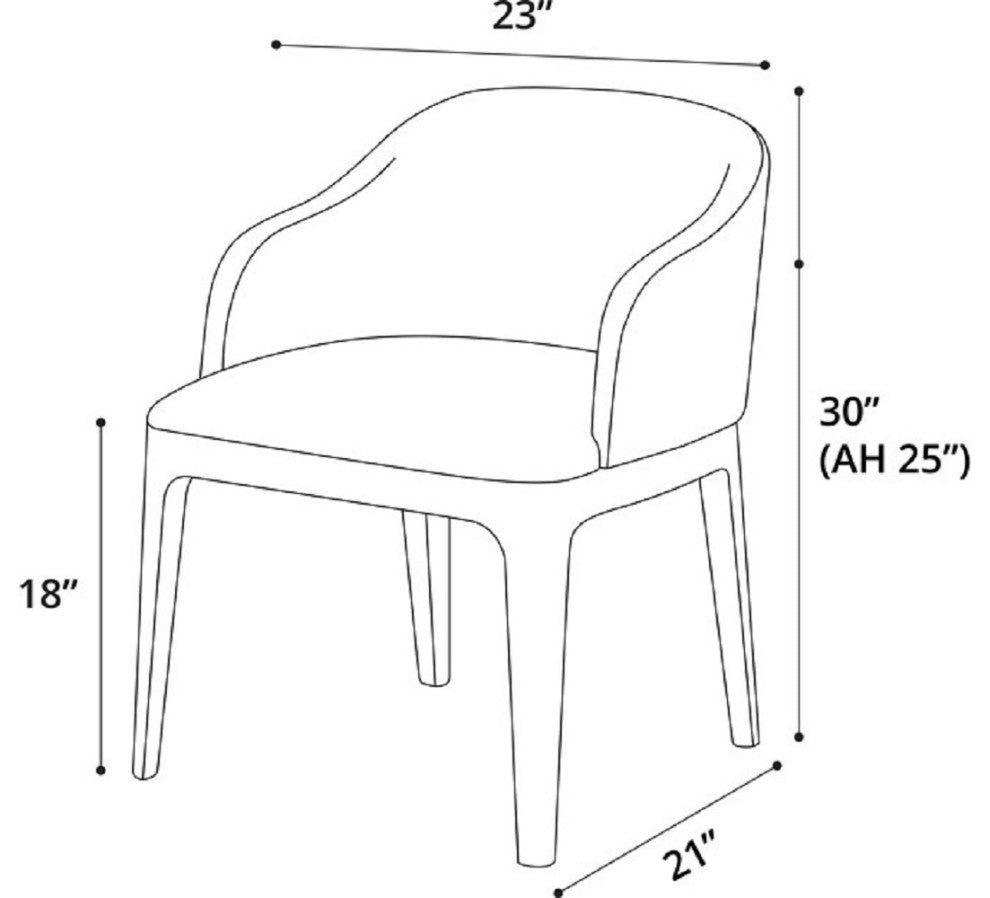 Milford Chair Graphite Eco Leather