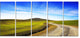"Rural Road and Olive Trees Uphill" Landscape Wall Art, 5 Panels, 60"x28"