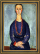 Amedeo Modigliani Woman Red Necklace
