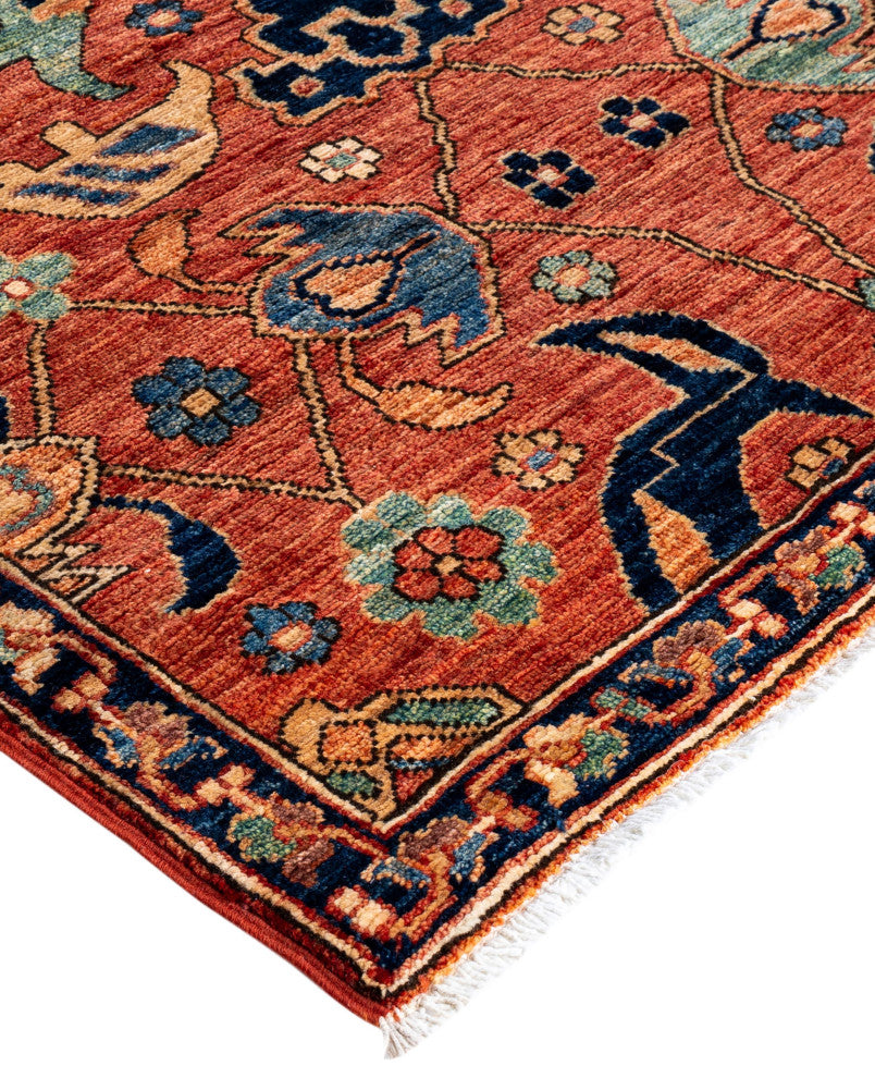Serapi One-of-a-Kind Hand-Knotted Area Rug Red, 3'3" x 5'4"
