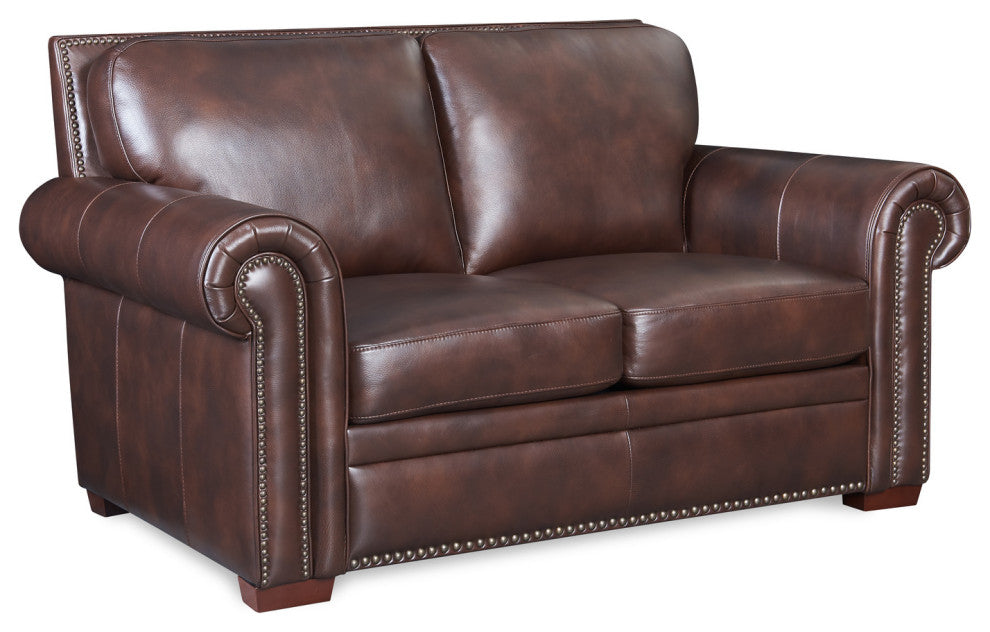 Toulouse Top Grain Leather Loveseat