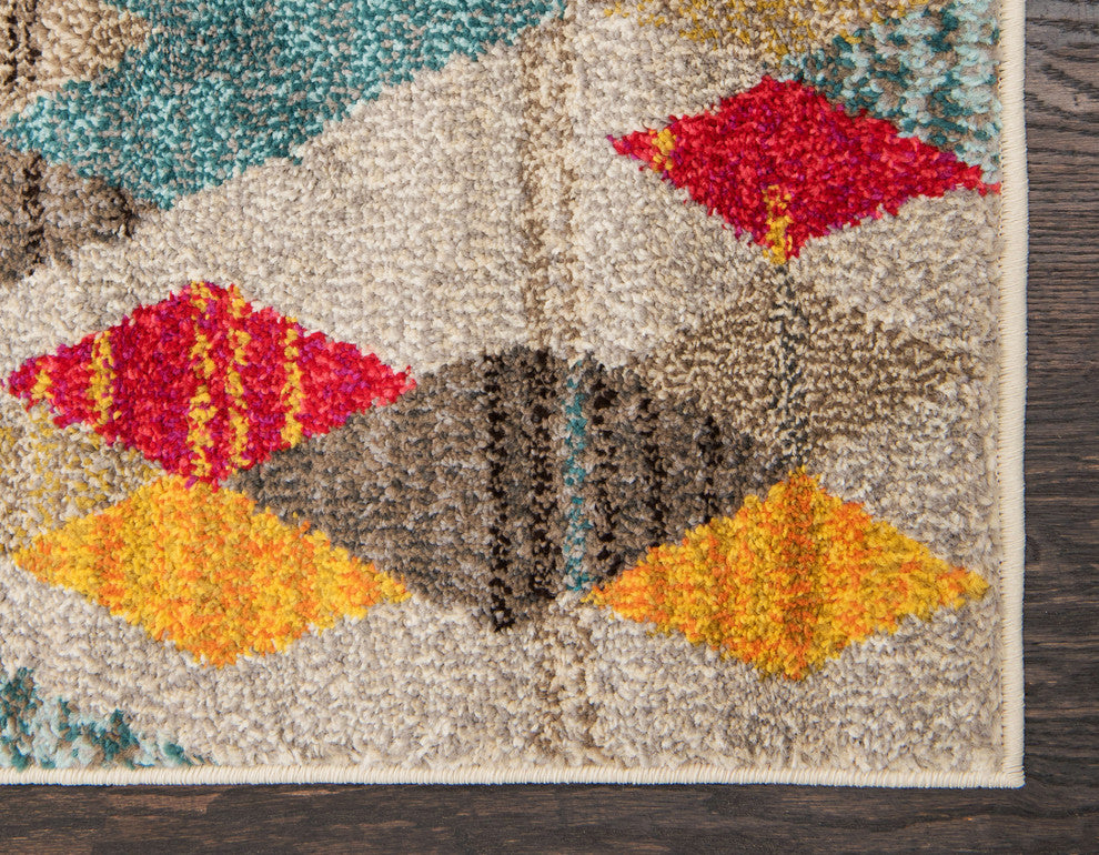 Unique Loom Multicolored Acadia Sedona 7' 0 x 10' 0 Area Rug