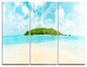 "Tropical Island Panorama" Photography Glossy Metal Wall Art, 3 Panels, 36"x28"