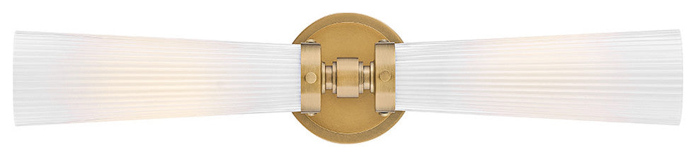 Hinkley Jude Medium Two Light Vanity, Heritage Brass