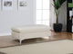 Naomi Velvet Upholstered Ottoman, Cream