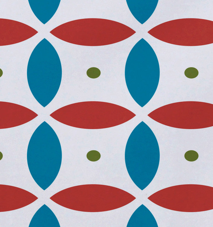 Beach Ball Geometric Print Placement, Seed, Set of 4