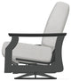 St. Catherine Deep Seat Outdoor Swivel Rocker, Grasscloth Cloud/Graphite