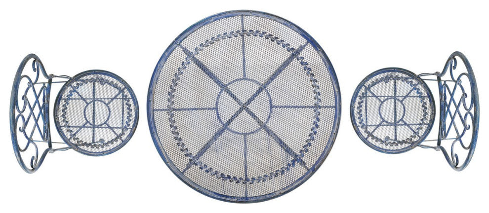 Safavieh Adriel 3Pc Bistro Set, Mossy Blue